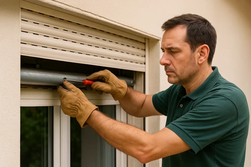 déblocage de volet roulant coincé